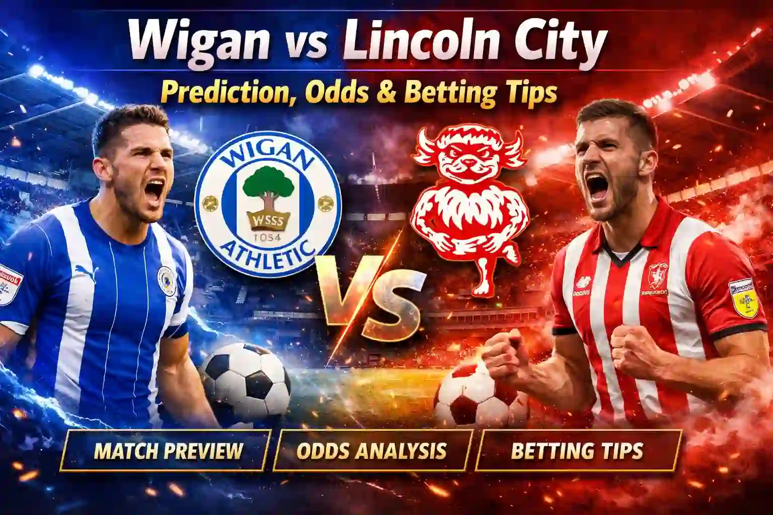 Wigan vs Lincoln City Prediction, Odds & Betting Tips