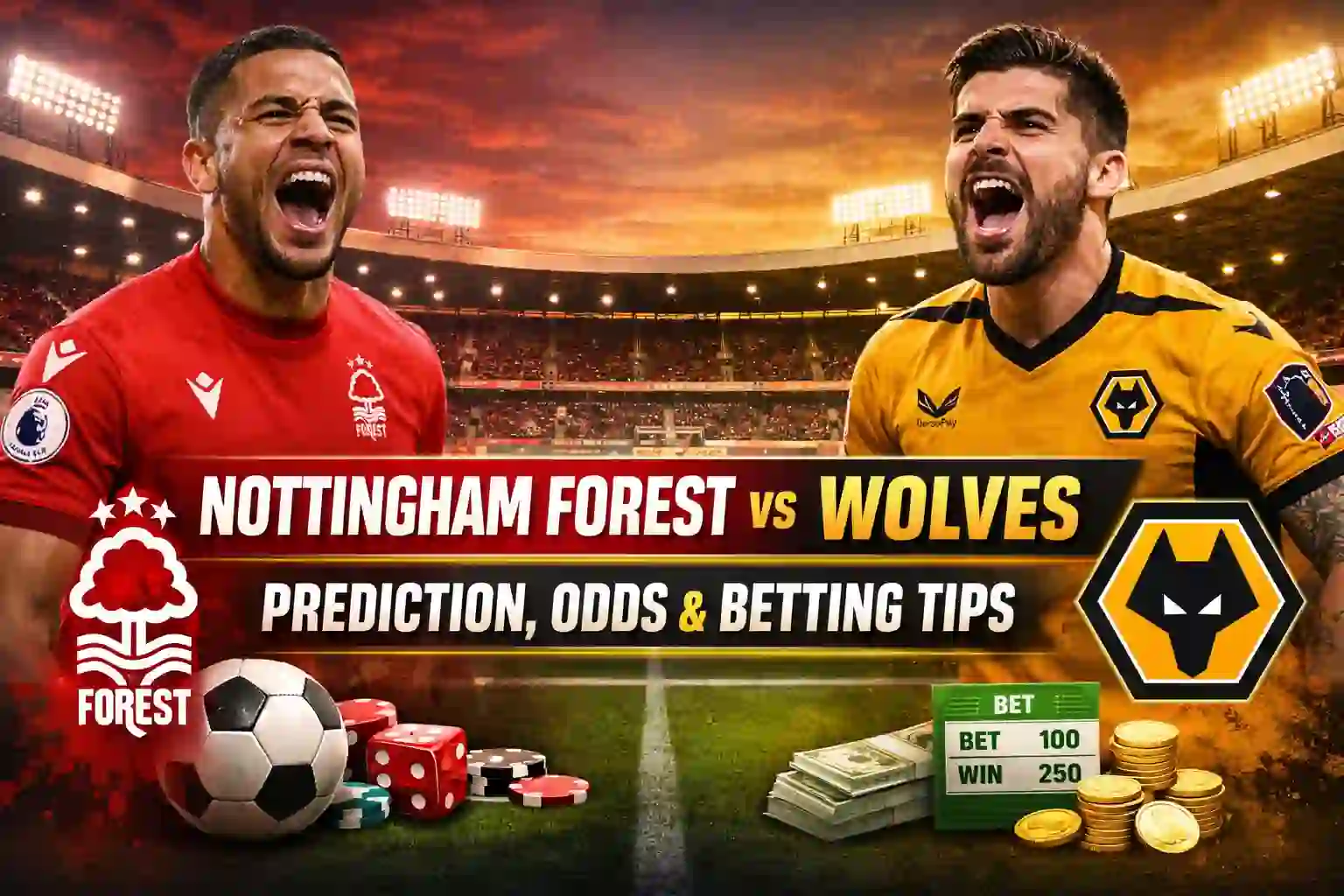 Nottingham Forest vs Wolves Prediction, Odds & Betting Tips