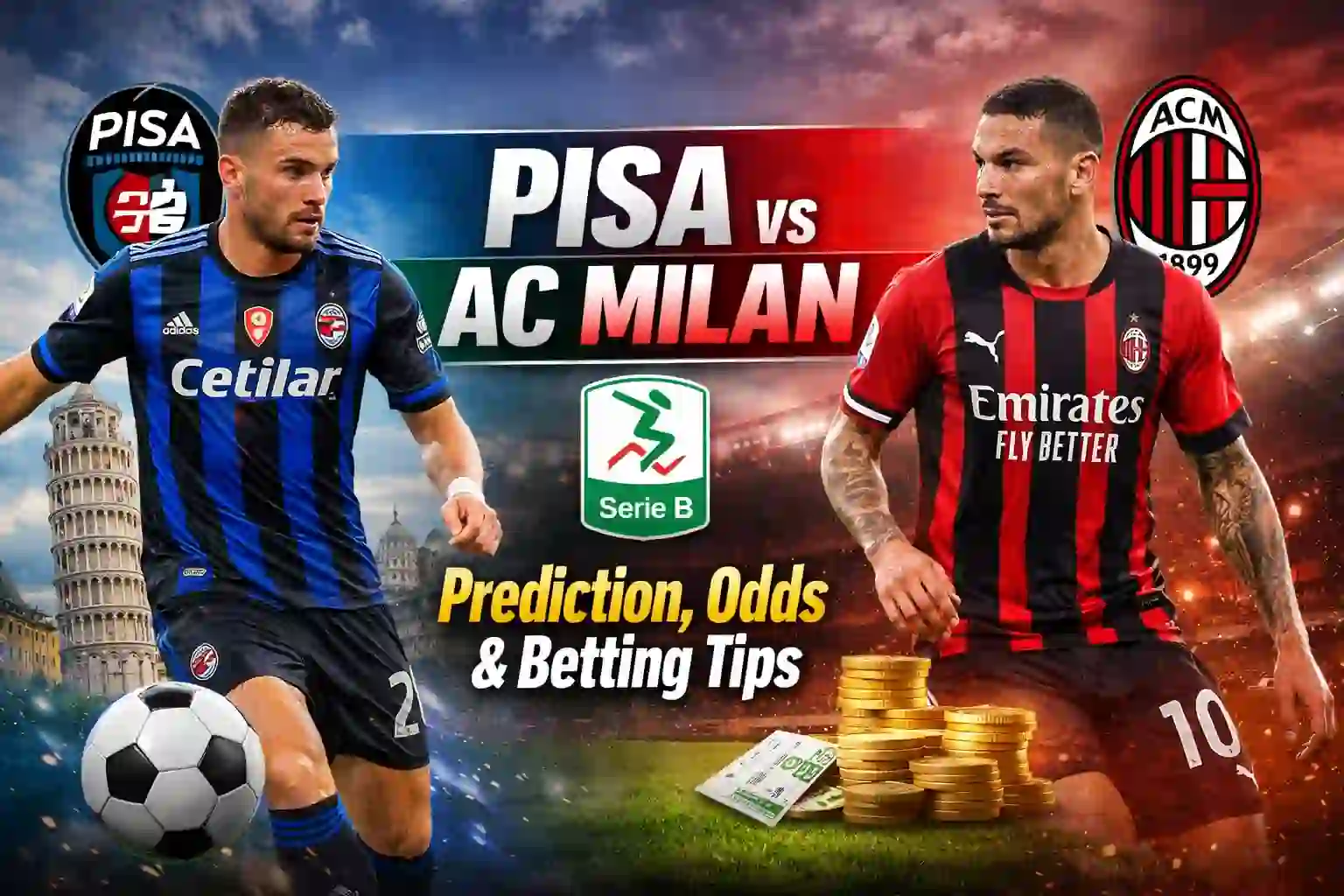 Pisa vs AC Milan Prediction, Odds & Betting Tips