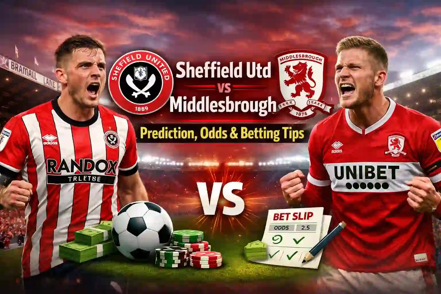 Sheffield Utd vs Middlesbrough Prediction, Odds & Betting Tips
