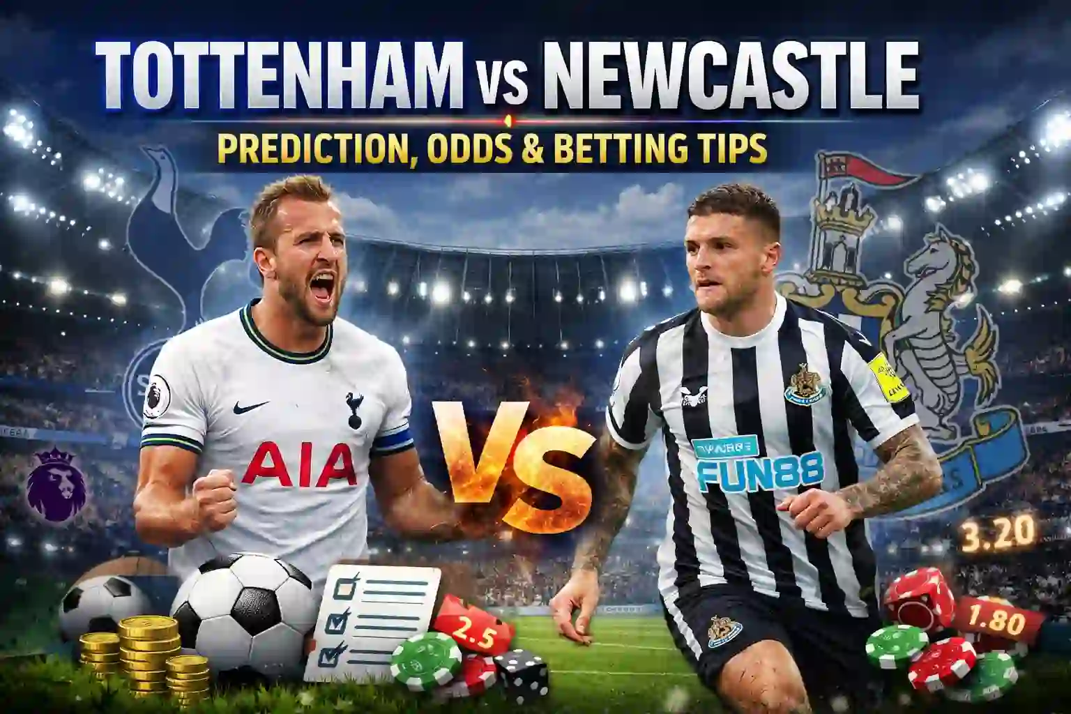Tottenham vs Newcastle Prediction, Odds & Betting Tips