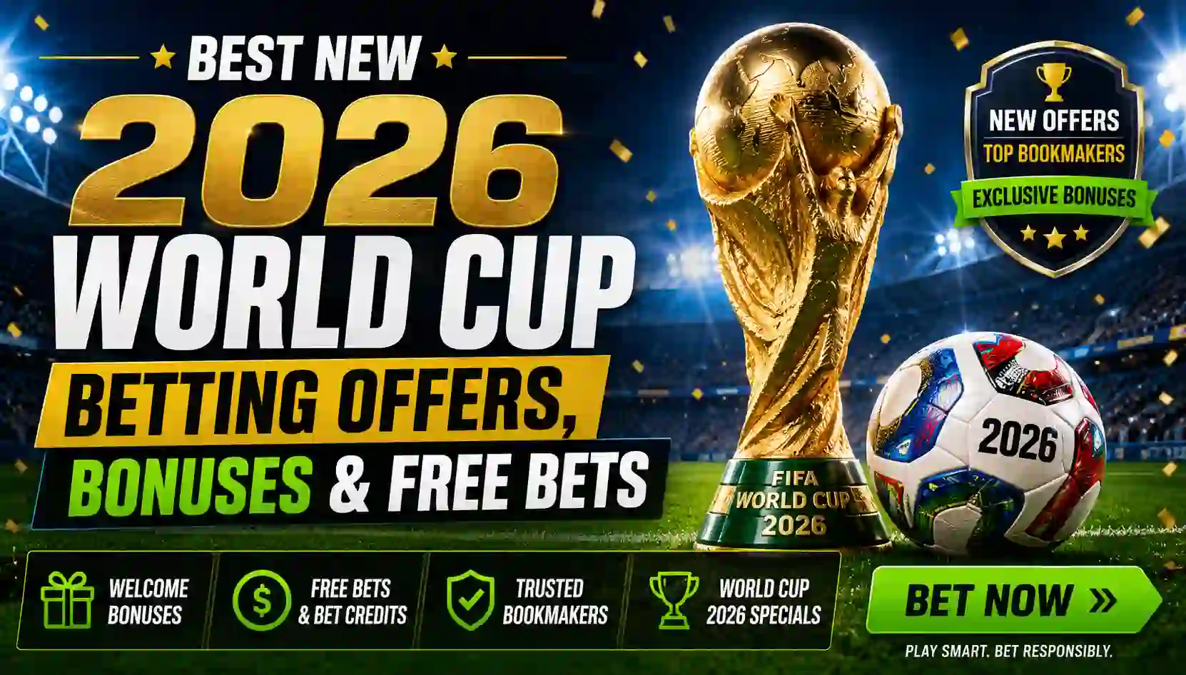 Best New 2026 World Cup Betting Offers, Bonuses & Free Bets