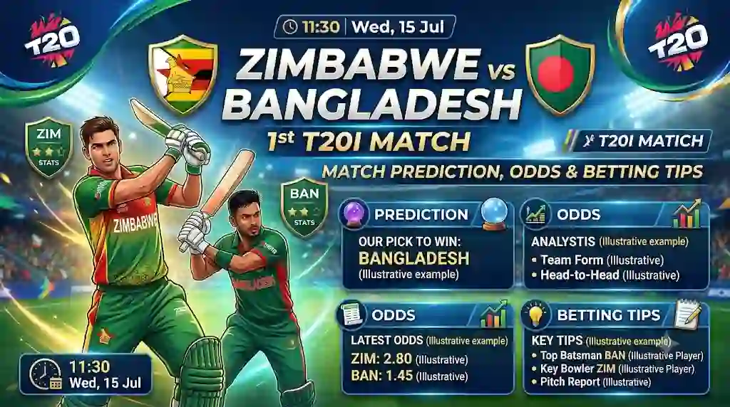 Zimbabwe vs Bangladesh 1st T20i Match Prediction, Odds & Betting Tips