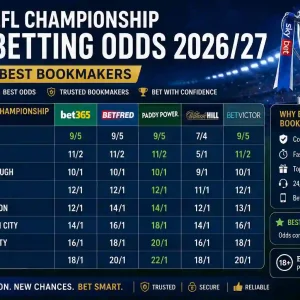 EFL Championship Betting Odds 2026/27 – Best Bookmakers
