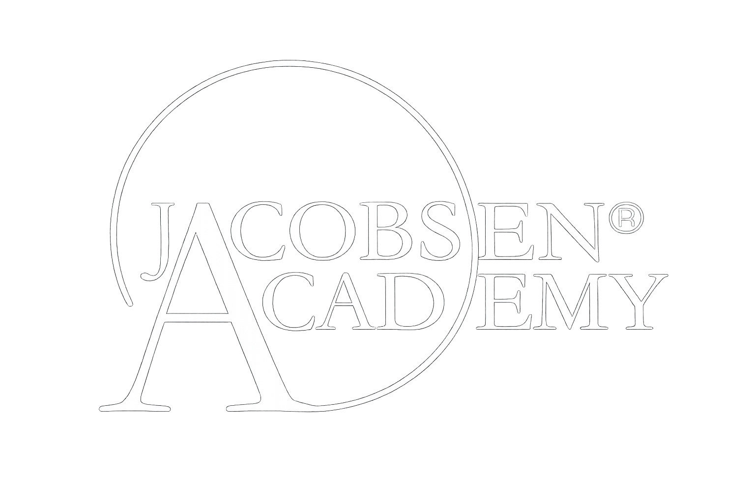 Jacobsen Academy Logo i negativ