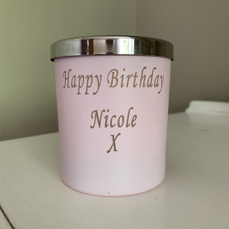 Happy Birthday Personalised candle