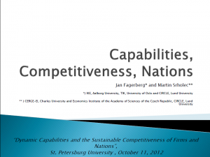Capabilities, Competitiveness and Nations