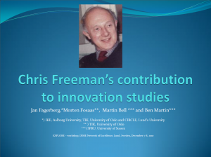 Chris Freeman's contribution to innovation studies