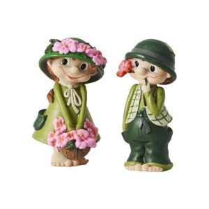 Blomster børn, grøn hat.