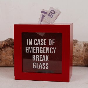 Rød sparebøsse, emergency break glass