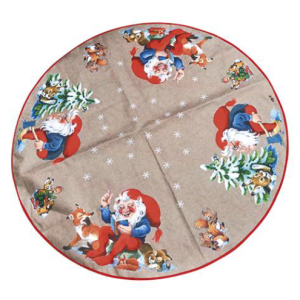 Juletræstæppe, nisse i skoven. ø135