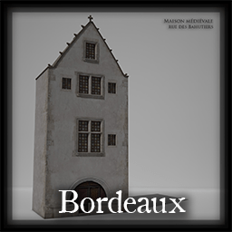 Icone_Bordeaux_reconstitution du patrimoine en 3D, image d'une maison médiévale