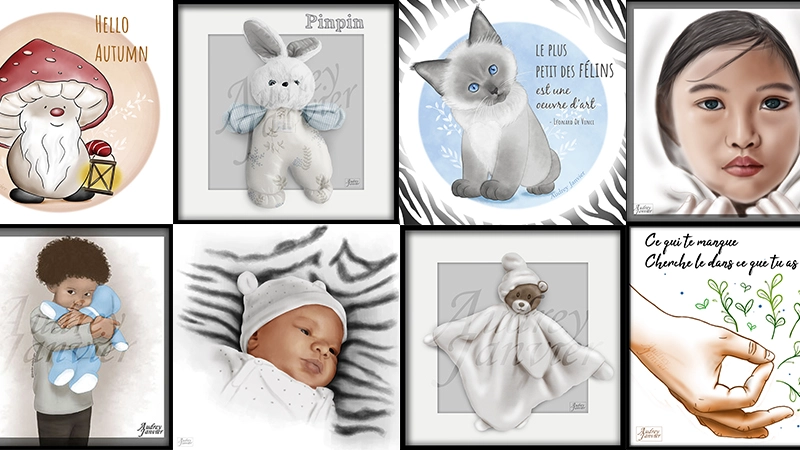 Portfolio des illustrations, dessins et portraits d'Audrey Janvier