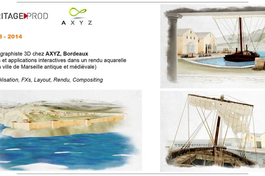 Reconsitution du Vieux Port de Marseille à l'époque antique pour le musée d'histoire de Marseille