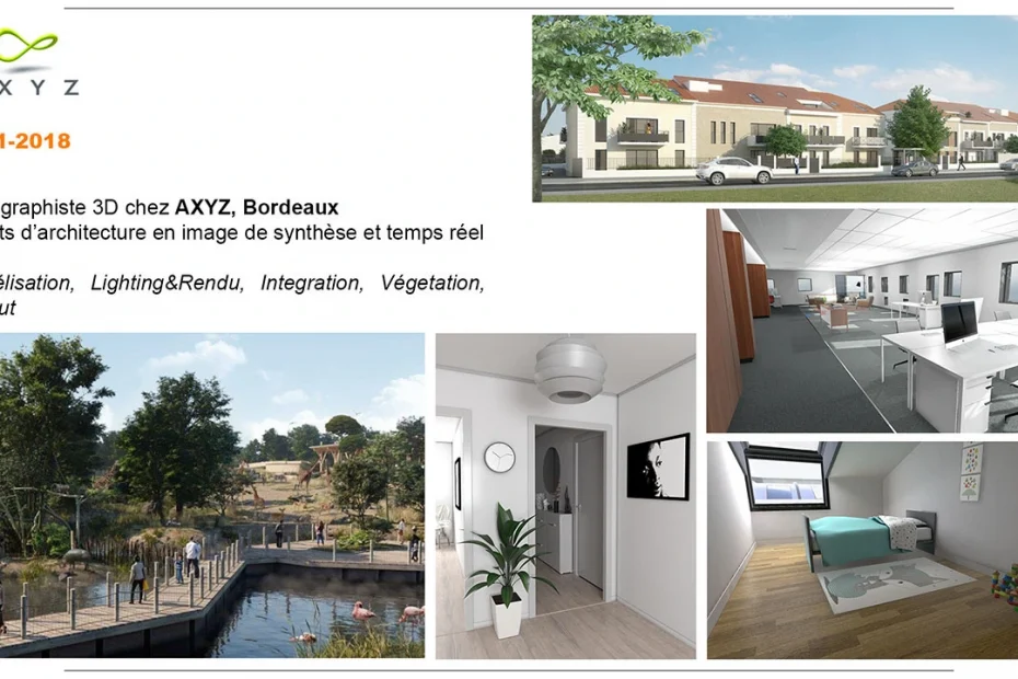 Images de synthèse d'Architecture 3D Intérieur Extérieur