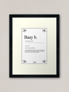 L'affiche Définition du mot Baay (papa en wolof), Affiches pour apprendre la langue wolof - collection Jàngal pour décorer la maison et supports pédagogiques