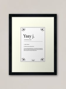 L'affiche Définition du mot Yaay (maman en wolof), Affiches pour apprendre la langue wolof - collection Jàngal pour décorer la maison et supports pédagogiques