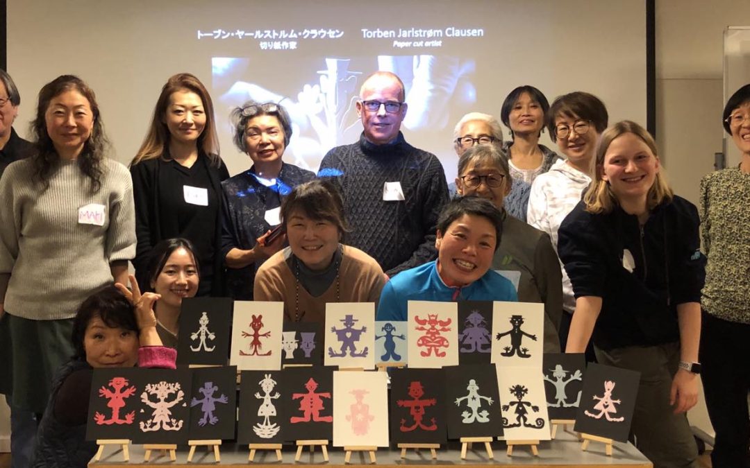 First paper cut workshop in Japanese