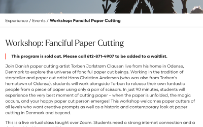 Online Paper Cut Workshop at The American Swedish Institute in Minnesota