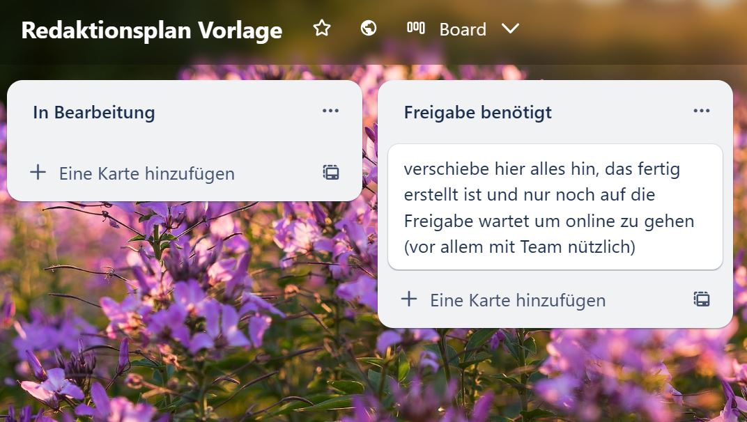 Redaktionsplan erstellen mit Trello 2