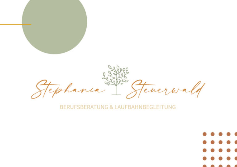 Cover aus Dokument zur Corporate Identity mit Logo von Stephania Steuerwald