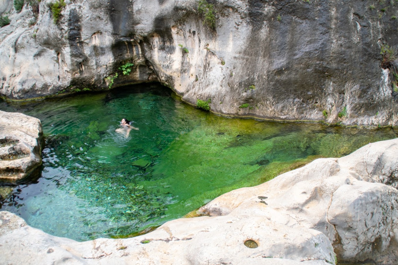 Pou Clar in Ontinyent natural water pool.