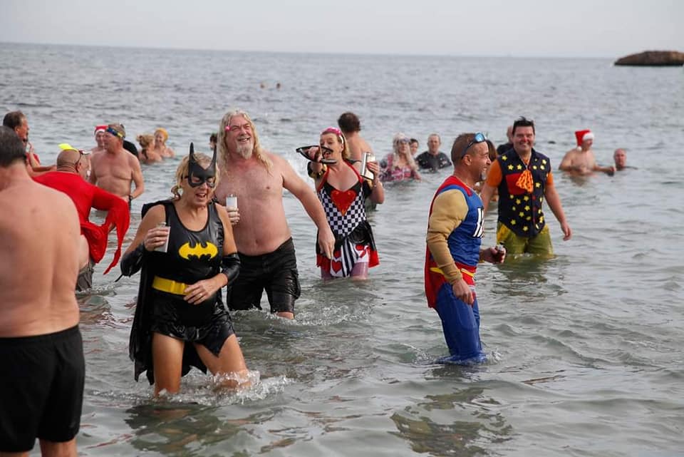 Javea new year`s swim