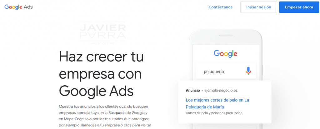 Inicio de Google Ads