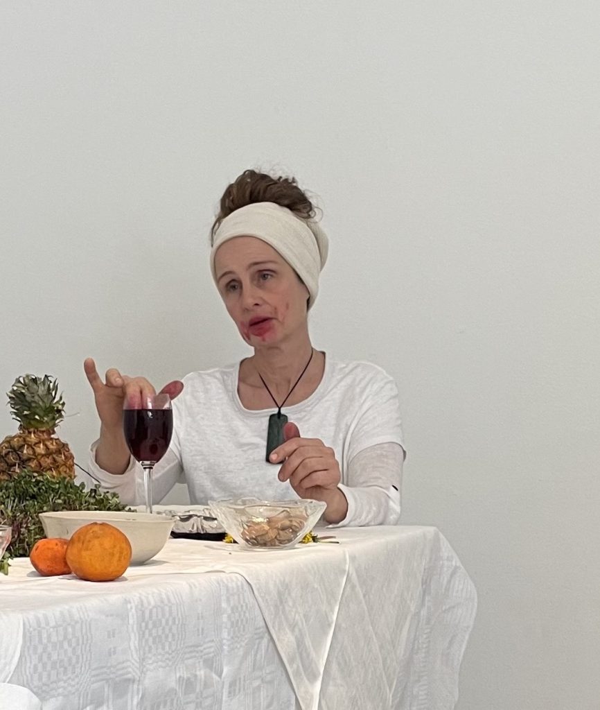 Performance and comunication about plant culture, food and its link to textile and health. Gallery 54 Gothenburg Sweden