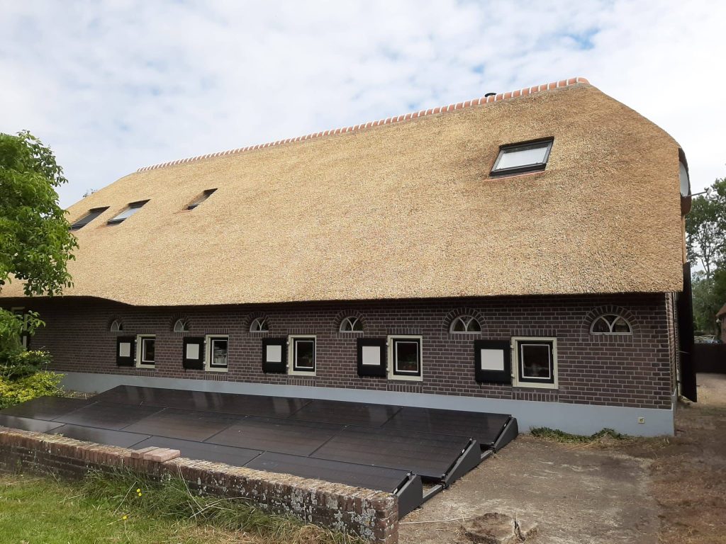 boerderij rietdekken, kapconstructie,isolatie