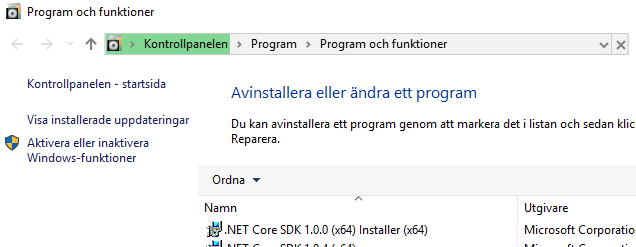 Window: Programs and Functions - Cannot Enable Hyper-V Service