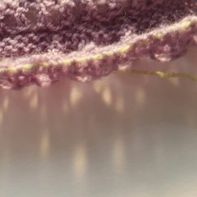 sample - lace stitches in fine wool