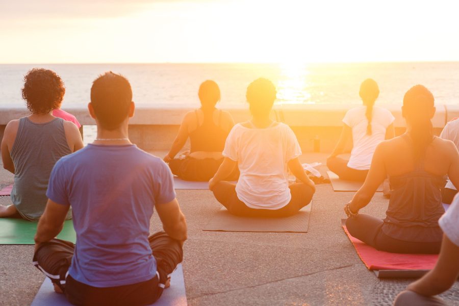 Sunset,Yoga