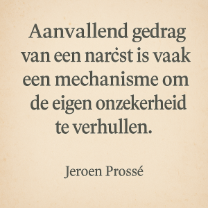 Aanvallende gedrag van een narcist is vaak een mechanisme om de eigen onzekerheid te verhullen