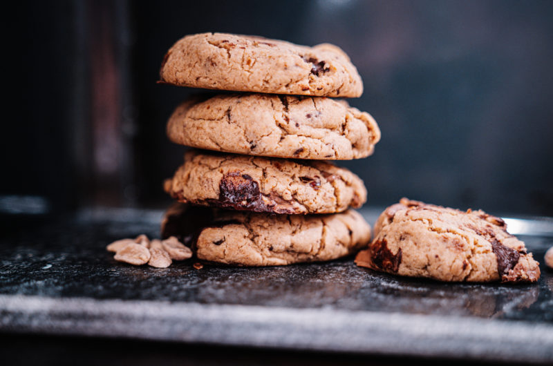 Glutenfria kakor med choklad och jordnötssmör