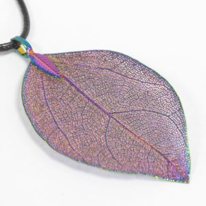 Bravery Leaf Necklace - Rainbow