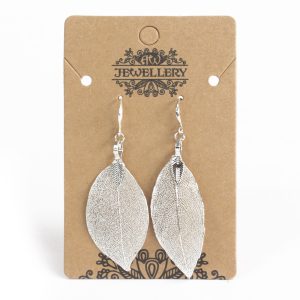 Bravery Leaf Earrings - Silver