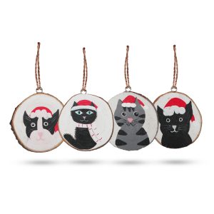 Hand Painted Christmas Cats
