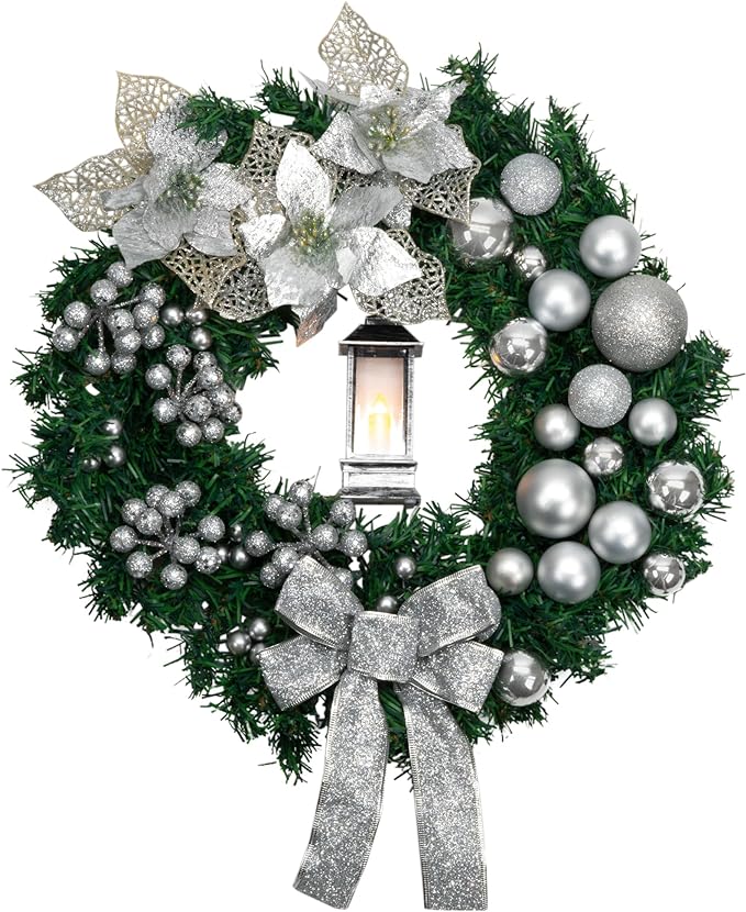 Silver Christmas Wreath on the JJ Barnes Blog