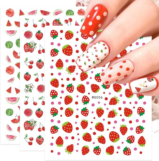 Strawberry Nail Art Stickers on the JJ Barnes Blog