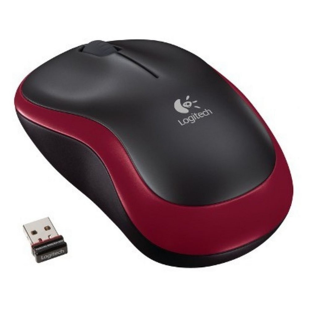 Logitech M185 zwart-rood