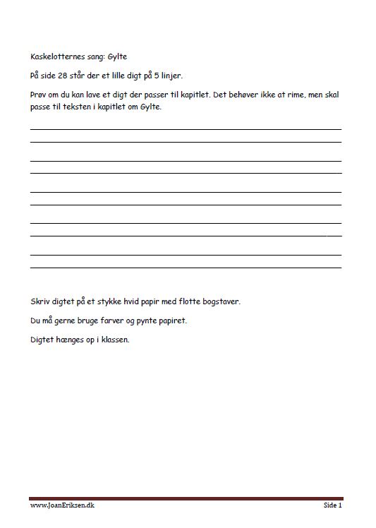 Elevopgaver til kaskelotternes sang af Bent Haller.
