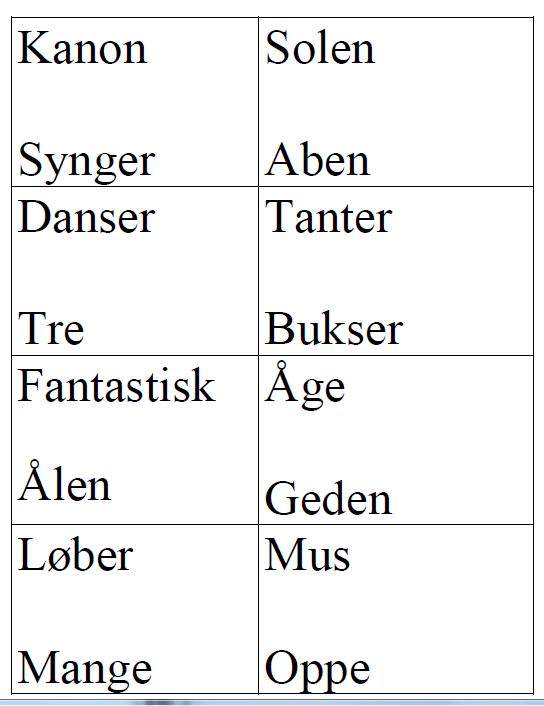 Rimleg med enderim