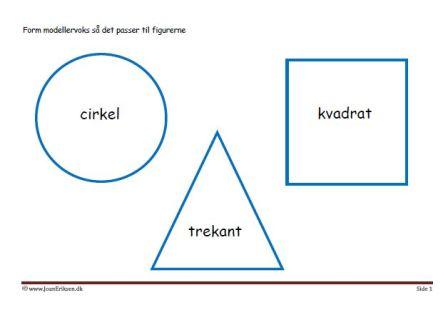 Modellervoks kan bruges til geometriske figurer.