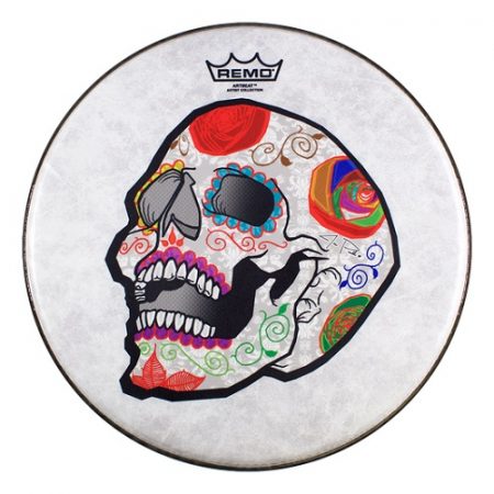 Remo CS-0814-20-AB002 ArtBEAT 14" - José Pasillas, Candy Skull (10-mil. + 5-mil Bottom Dot)