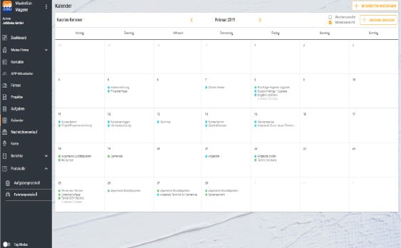 Jobdoku - app - Kalender