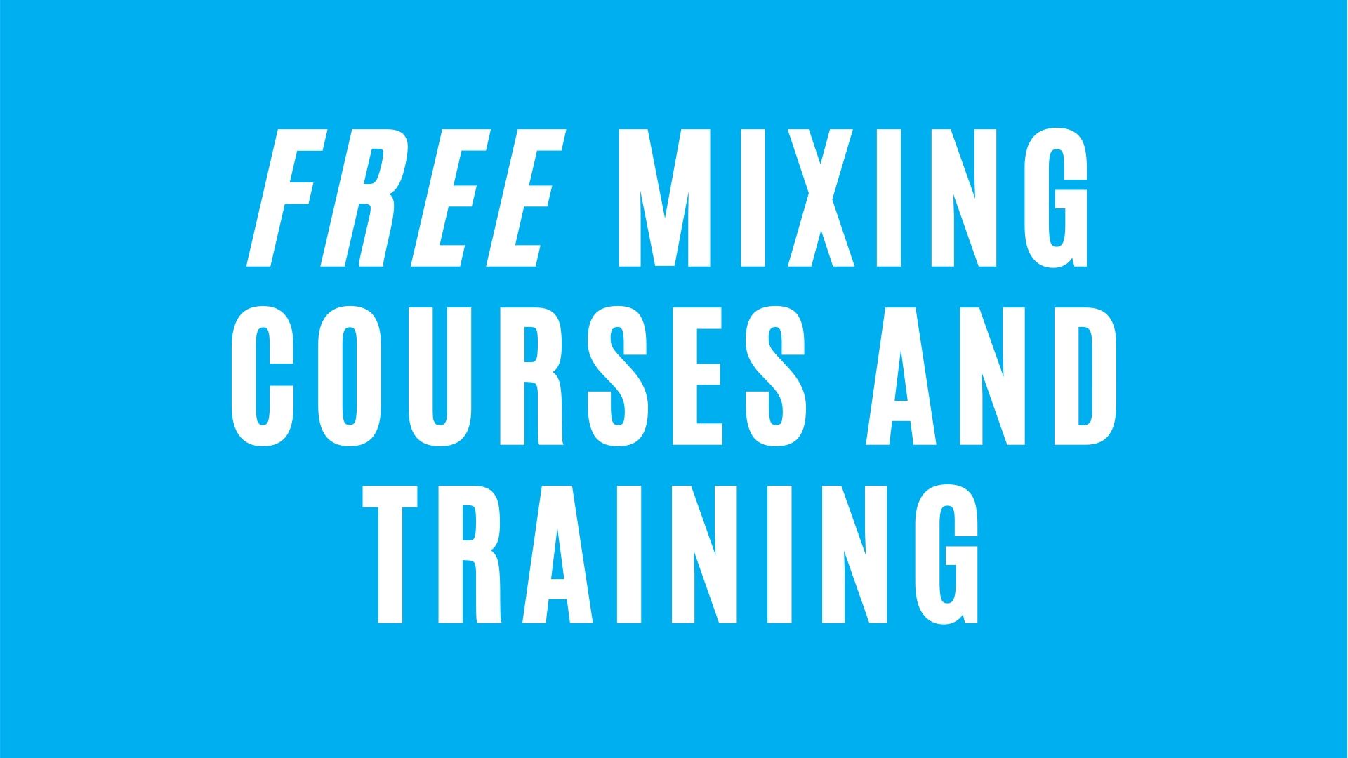 Free Mixing Courses and Training Joe Crow The Audio Pro