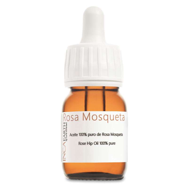 INCAEARTH Hybenolie er 100% naturlig og uden tilsætningsstoffer. Ren hybenolie er hemmeligheden bag de indfødte i Andesbjergenes opretholdelse af en ungdommelig hud i en høj alder