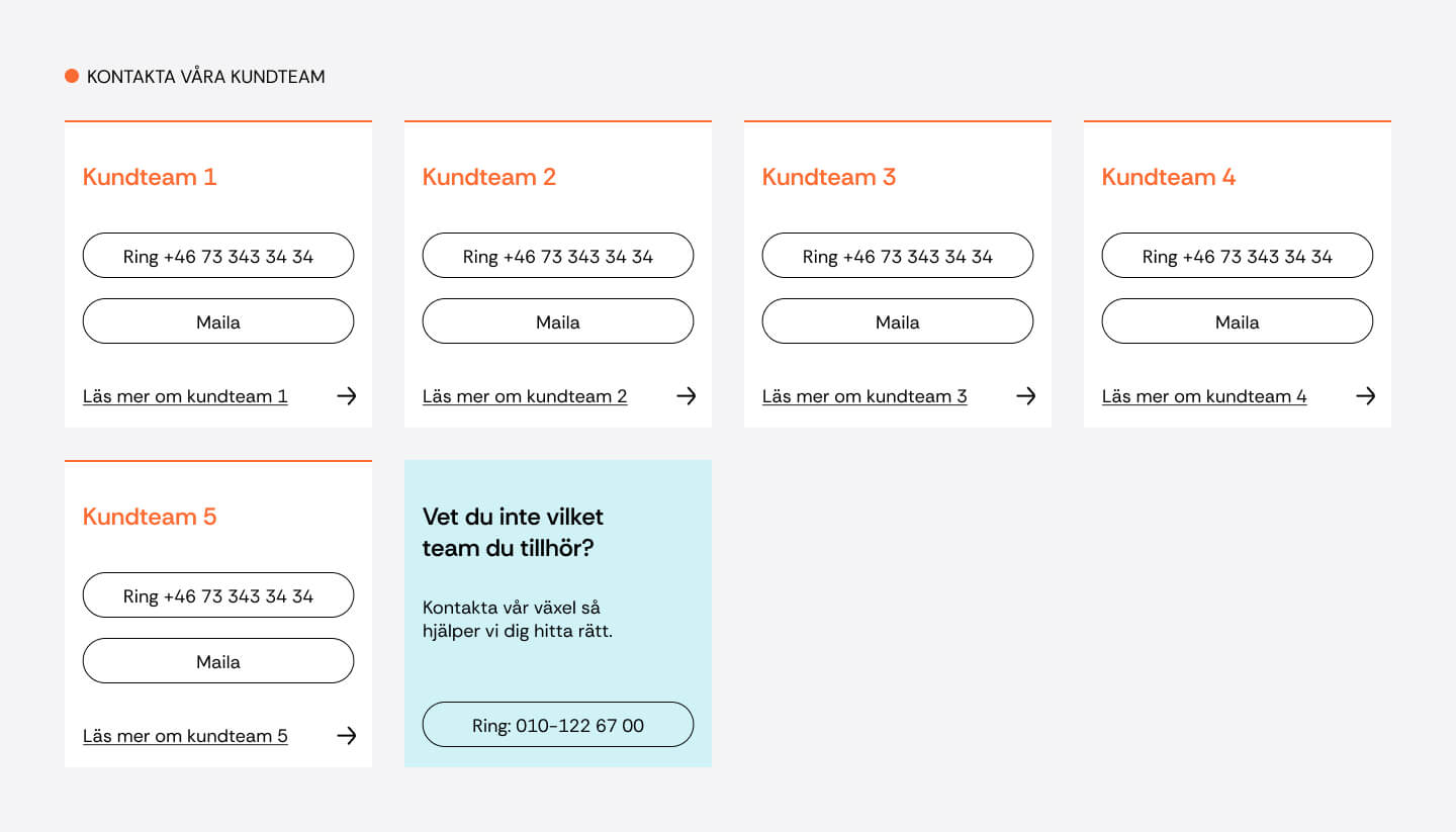 Kundteam UI