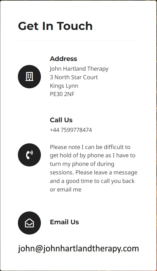 John Hartland Psychotherapy